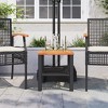 vidaXL Garden Table Black and Brown - 3 of 4
