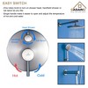 CASAINC 5-Spray Patterns 9.5 in. Tub Wall Mount Dual Shower Heads in Spot Resist - 3 of 4