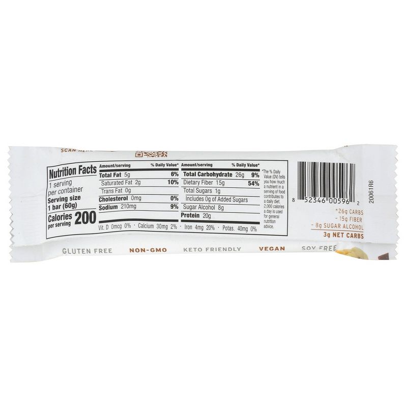 No Cow Chocolate Chip Cookie Dough Protein Bar - 12 bars, 2.12 oz, 3 of 5