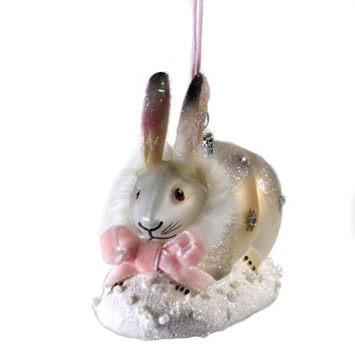Holiday Ornament 3.0" Frost Field Hare Ornament Bunny Winter Rabbit  -  Tree Ornaments