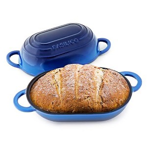Stock Your Home Basilico Enameled Cast Iron Dutch Oven 2 Qt (Blue) - 1 of 4