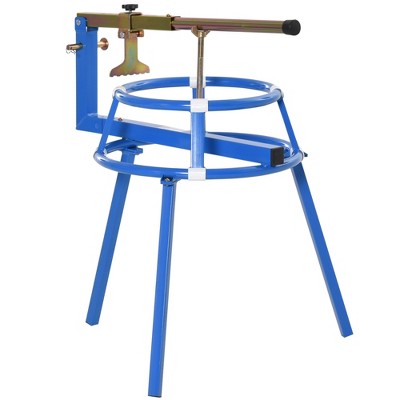 DURHAND Motorcycle Tire Changing Stand Durable Steel Machine with Adjustable Bead Popper and Leverage Handle for 16" - 24" Multi Size
