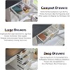 SinCiDo 58" Desk,Modern Grooved Computer Writing Desk,w/ 5 Drawers and 1 Adjustable Storage Cabinet,Desk for Study and Bedroom - 4 of 4