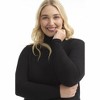 June + Vie by Roaman's Women's Plus Size Ribbed Mock Neck Top - 4 of 4