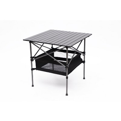Sevobal Desks Folding Outdoor Table with Carrying Bag, Lightweight Desk for indoor, Camping Picnics Beach Backyard BBQ, Black, 27.56"*27.56"*27.56"