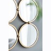 PAGED Wall Mirror Bathroom Mirror Stylish Vanity Mirror with 3 Convex Mirrors, Gold Rectangular Frame for Bathroom - 2 of 4