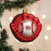 Old World Christmas Blown Glass Ornament for Christmas Tree, Cincinnati Reds Baseball Mitt (with OWC Gift Box) - 2 of 4