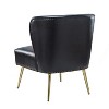 Lucrezia Contemporary Side Chair with Nailhead Trim | Karat Home-NAVY - 4 of 4