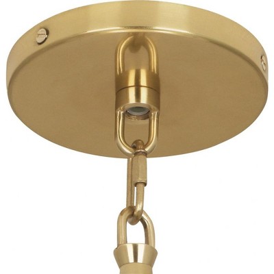 Decker Double Layered 24" Modern Brass Pendant with Pearl Gray Shade
