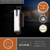 VAXCEL Morgan Park 1 Light Black Dusk to Dawn Contemporary Outdoor Wall Lantern Clear Glass - 2 of 4