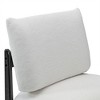 Racxily White Solid Wood Leisure Chair - Soft Teddy Fleece Backrest & Seat, Modern Style Solid Wood Chair for Reading Corner/Bedroom - 3 of 4