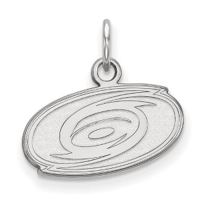 Black Bow Jewelry Sterling Silver Carolina Hurricanes NHL Extra Small Pendant - 1 of 3