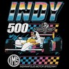 Juniors Womens Indy 500 Chrome Retro Race Car T Shirt - 2 of 4