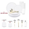 Smarty Had A Party White Flat Plastic Wedding Set - 30 Sets - 4 of 4