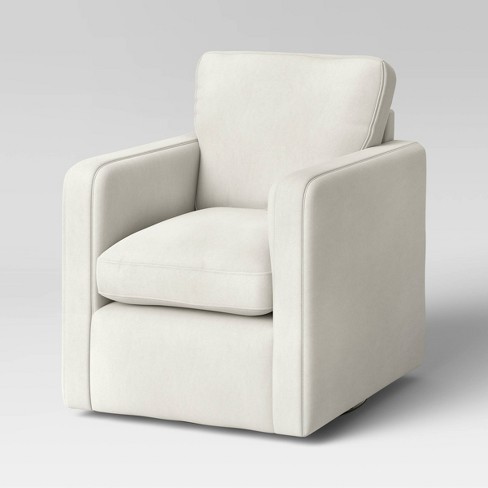 Cream discount swivel armchair