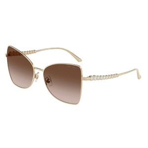 Jimmy Choo JC 4010B 300613 Womens Butterfly Sunglasses Pale Gold 55mm - 1 of 3