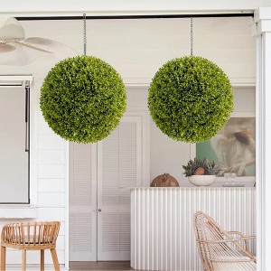 Artificial Plant Topiary Ball for Home Office, Garden, Wedding, Porch Decor - 1 of 4