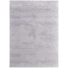 Gray and Ivory Abstract Power Loom Worn Faded Area Rug - 4 of 4