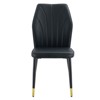 FONTOI 8PCS Dining Chairs with Patterned Backrest and Black Metal Legs for Dining Room, Black, 18"*36.6"*17.5" - 4 of 4