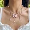 Fairy Tassel Butterfly Choker - Colorful Pendant Necklace, Elegant Bohemian Costume Jewelry for Women - 2 of 4