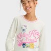 Girls' Hello Kitty & Friends Dreamy Fleece Crew Neck Pullover Sweatshirt - Ivory - 2 of 4