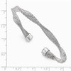 Black Bow Jewelry 5mm Sterling Silver Textured and Twisted Cuff Bracelet - 2 of 3