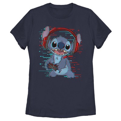 Lilo & Stitch Stitch Games Junior's T-Shirt - NAVY (L)