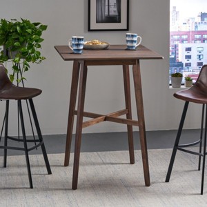 Modern 42" Bar Height Dining Table,Dining Table with Rubberwood Legs and Durable Laminate Top– The Pop Home - 1 of 4