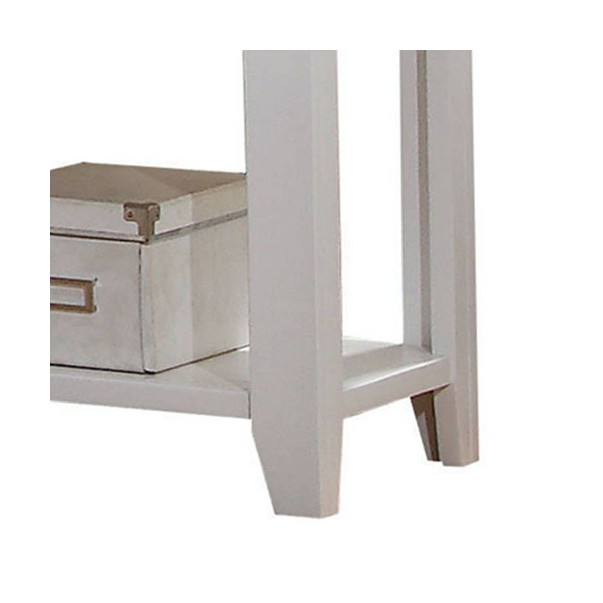 22" Lacey Nightstand White - Acme Furniture: Elegant Bedside Table with Storage, No Assembly Required - thumbnail 3
