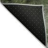 Green And Ivory Abstract Washable Indoor Outdoor Area Rug - 4 of 4