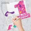 Big Dot of Happiness 1st Birthday Roar Dinosaur Girl - Shaped Fill-In ONEasaurus Dino First Birthday Party Invitation Cards with Envelopes - 12 Ct - 2 of 4