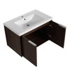 Wall Mount Bathroom Vanity With Sink Combo For Small Space Vanity Cabinet Gel Basin Countertop Floating Cabinet With Close Doors - 2 of 4