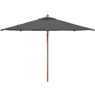 Velop 7.5 Ft Square Wooden Pulley Market Umbrella - PAT8409 - Safavieh