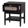 Baxton Studio Shirin Fabric and Wood 1 Drawer Nightstand Beige/Black - 4 of 4