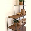 Stair Step Wood and Metal Shelf Unit – 76" Tall Display by Kalalou - 3 of 4