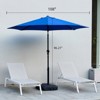 VisioGear Patio Umbrellas, Outdoor Umbrella with Push Button Tilt and Crank, Market Umbrella with 8 Ribs, Blue, 108"*96.21"*108" - 2 of 4