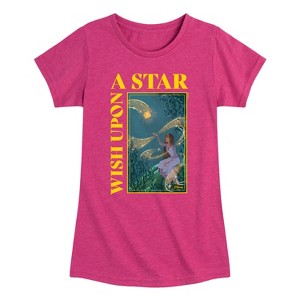 Girls' - Disney - Wish Upon A Star Fitted Short Sleeve Graphic T-Shirt - 1 of 4