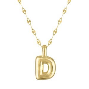 Junior Jewels 14K Gold Over Sterling Silver Initial Bubble Necklace, A-Z - 1 of 2