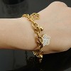 Gold Titanium Steel Clover - Themed Modern Women's Bracelet - 2 of 4