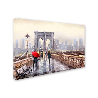 Trademark Fine Art-The Macneil Studio 'Brooklyn Bridge' Multi Panel Art Set Large 3 Piece