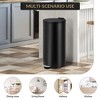 Round Trash Can 30L, Modern Garbage Can with Soft Close Lid and Foot Pedal, Compact Wastebasket with Removable Inner Bucket for Living Room - 3 of 4