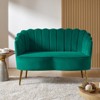 Savier 50.2" Contemporary Velvet Living Room and Bedroom Tufted Loveseat | KARAT HOME - 2 of 4