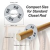 Unique Bargains Hanging Clothes Round Pre-printed Clothing Rack Dividers 40 Pcs - 2 of 3