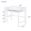 NicBex Twin Size Loft Bed with Guardrail,Rubber Wood Loft Bed Frame with Ladder,Bed Frame for Adults,Kids,Box Spring Not Required - 3 of 4