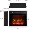 SEVOBAL Indoor Fireplaces 23" Electric Fireplace, 3DInfrared Black Fireplace Electric Insert Heater, Adjustable Realistic Log, Black, 23"*5"*17.56" - 2 of 4