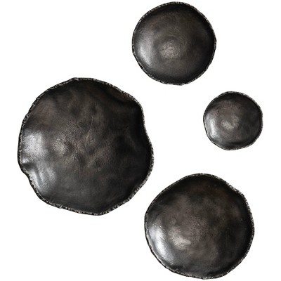 Uttermost Lucky Coins Antiqued Nickel 4-Piece Metal Wall Decor Set
