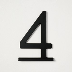 Metal House Number Plaque Matte Black - Hearth & Hand™ with Magnolia - 1 of 4
