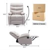 Hzlagm Everglade 30.2 in. W Technical Leather Upholstered Swivel and Rocking Manual Recliner - 2 of 4