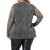 Agnes Orinda Women's Plus Size Christmas Rhinestone Glitter Sheer Long Sleeve V Neck Blouses - 4 of 4