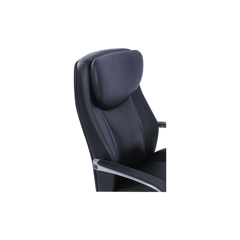 La-Z-Boy Commercial 2000 Big/Tall Executive Chair, Lumbar, Supports 400 lb, 20.25" to 23.25" Seat Height, Black Seat/Back, Silver Base, 3 of 8